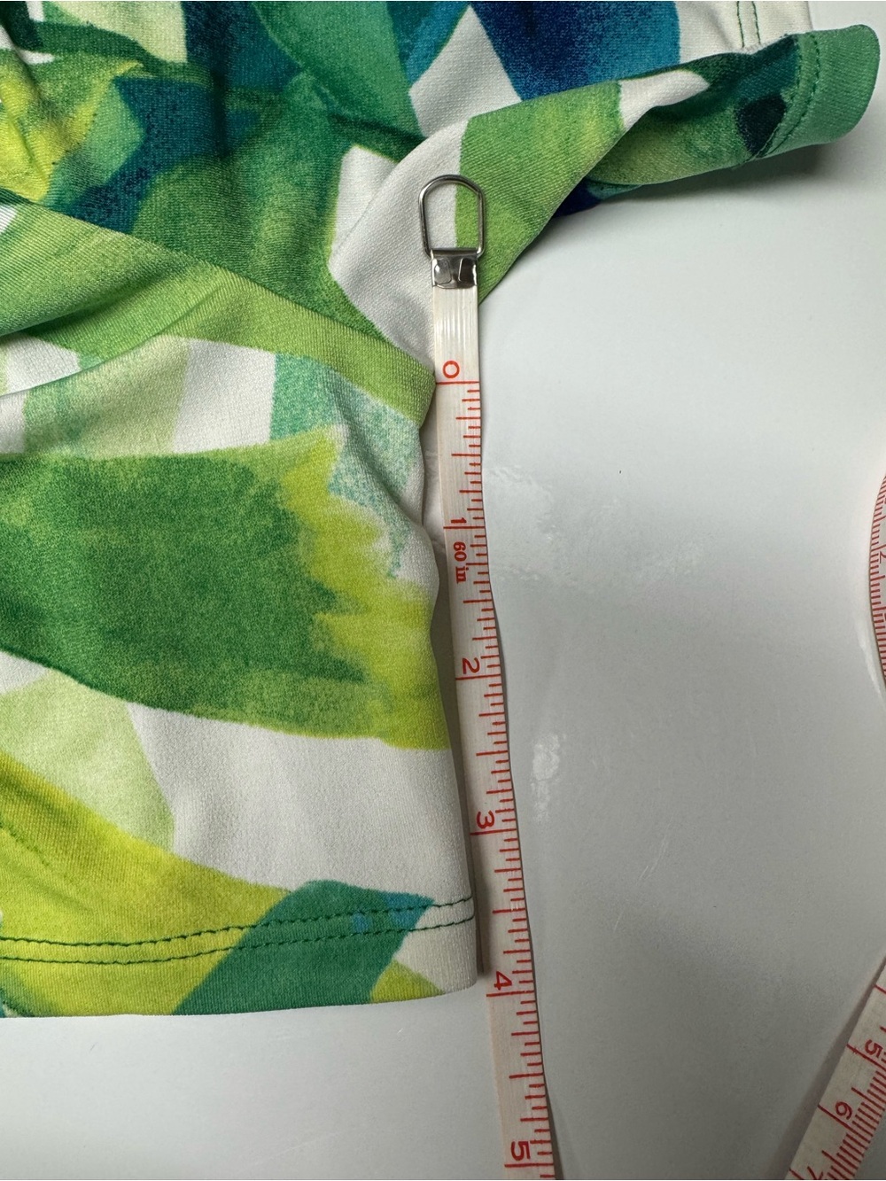 WHBM Green and Blue Leaf Print Romper - Picture 9 of 9